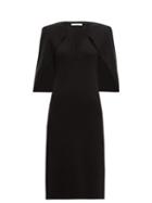 Matchesfashion.com Givenchy - Cape Back Crepe Midi Dress - Womens - Black