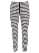 Matchesfashion.com Lisa Marie Fernandez - Hannah Striped Performance Leggings - Womens - Black White