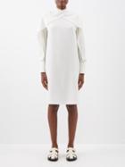 Joseph - Alfreda Cape-sleeve Silk-crepe Shirt Dress - Womens - Ivory