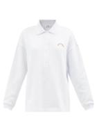 The Upside - Logo-embroidered Cotton Long-sleeve Polo Shirt - Womens - White