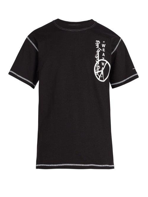 Matchesfashion.com United Standard - X Virgil Abloh War T Shirt - Mens - Black