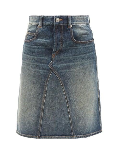 Isabel Marant Toile - Fiali High-rise Denim Skirt - Womens - Mid Denim