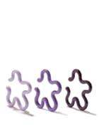 Bea Bongiasca - Set Of Three Enamel & Sterling-silver Ear Cuffs - Womens - Purple Multi