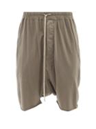 Rick Owens Drkshdw - Pods Drop-seat Cotton-jersey Shorts - Mens - Grey