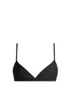 Matchesfashion.com Matteau - The Tri Crop Triangle Bikini Top - Womens - Black