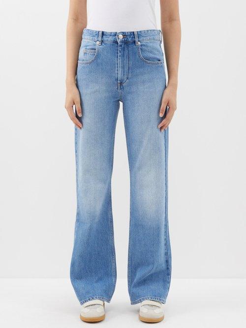 Isabel Marant Toile - Belvira Flared Jeans - Womens - Light Blue