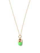 Alison Lou - Pill 14kt Gold Necklace - Womens - Green Gold