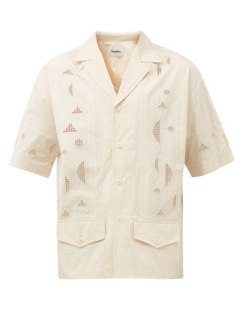 Nanushka - Naz Cutout Cotton Shirt - Mens - Cream