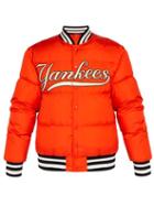 Matchesfashion.com Gucci - Ny Yankees Appliqud Down Filled Bomber Jacket - Mens - Orange