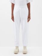 Moncler - Logo-embroidered Cotton-jersey Track Pants - Womens - White