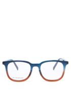 Matchesfashion.com Givenchy - Bi-colour Square Acetate Glasses - Mens - Blue Multi