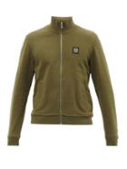 Belstaff - Logo-patch Zipped Cotton-jersey Track Jacket - Mens - Khaki