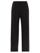 Matchesfashion.com La Collection - Calypso Silk-charmeuse Wide-leg Trousers - Womens - Black