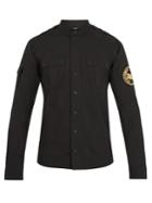 Balmain Crest-embroidered Cotton-poplin Shirt