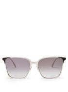 Matchesfashion.com Alexander Mcqueen - Square Frame Sunglasses - Mens - Silver