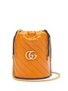 Matchesfashion.com Gucci - Gg Marmont Leather Bucket Bag - Womens - Light Tan