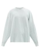 Kuro - Washed Cotton-jersey Long-sleeved T-shirt - Mens - Blue