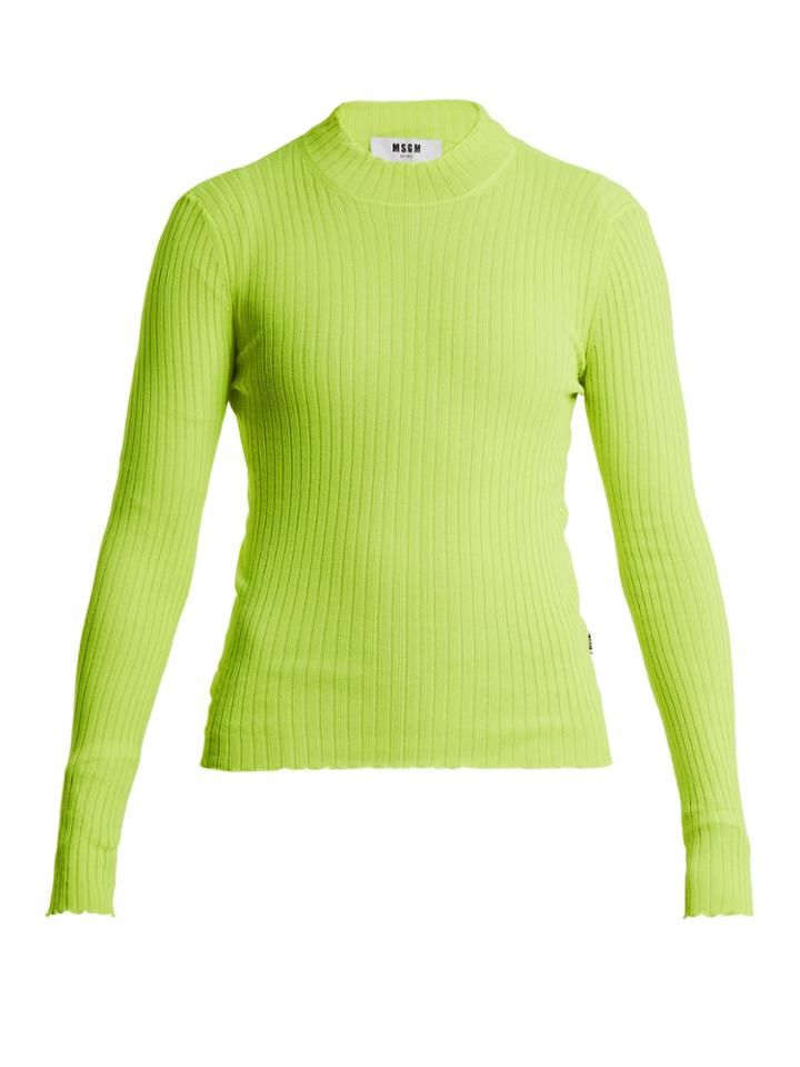 Msgm Ribbed-knit Top