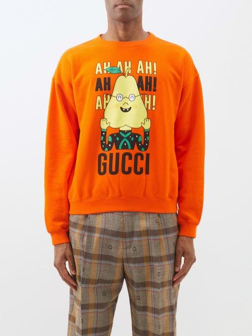 Gucci - X Pablo Delcielo Cotton Sweatshirt - Mens - Orange