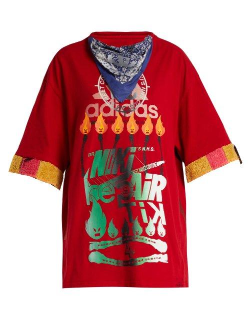 Matchesfashion.com Noki - Matchstick Print Bandana T Shirt - Womens - Red Multi