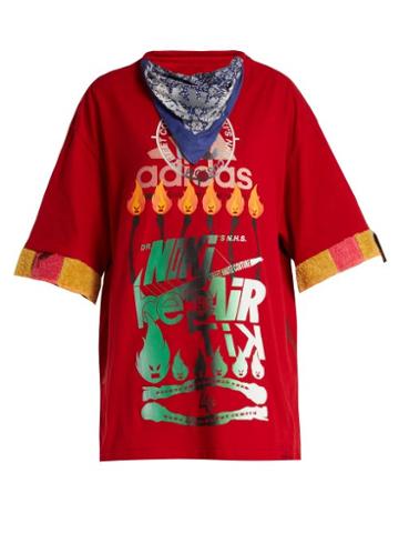 Matchesfashion.com Noki - Matchstick Print Bandana T Shirt - Womens - Red Multi