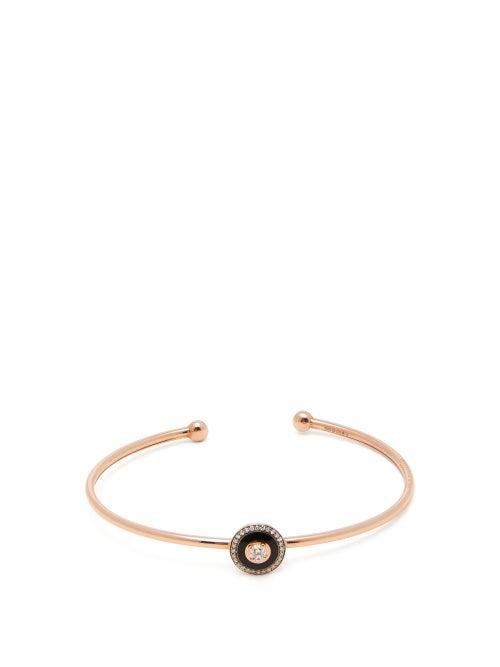 Matchesfashion.com Selim Mouzannar - Mina Diamond And 18kt Rose Gold Bracelet - Womens - Black