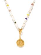 Lizzie Fortunato - Petra Pearl & Gold-plated Coin Necklace - Womens - Pearl