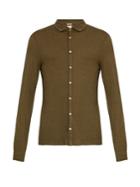 Massimo Alba Spread-collar Cotton And Cashmere-blend Shirt