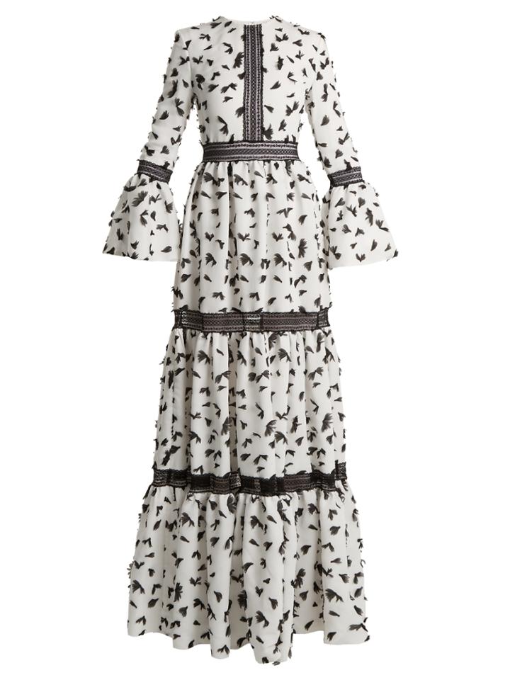 Huishan Zhang Pouget Petal-appliqu Twill Dress