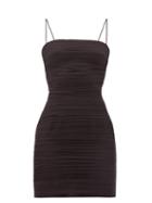Matchesfashion.com Rasario - Ruched Silk-chiffon Mini Dress - Womens - Black