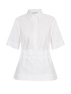 Cédric Charlier Belt-waist Cotton-poplin Shirt