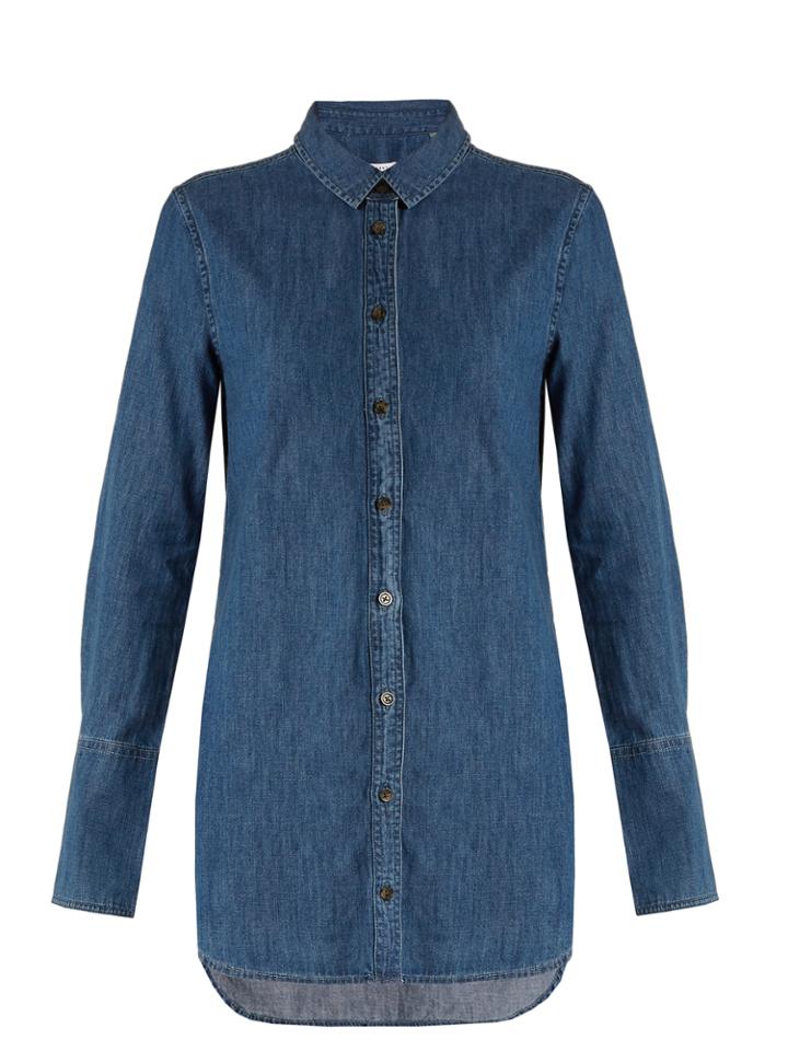 Equipment Arlette Point-collar Cotton-chambray Shirt
