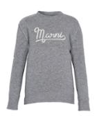 Ladies Rtw Marni - Logo-embroidered Wool Sweater - Womens - Grey