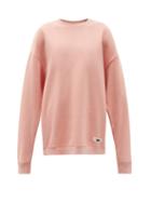 Matchesfashion.com Acne Studios - Logo-tab Oversized Cotton-blend Jersey Sweatshirt - Womens - Light Pink
