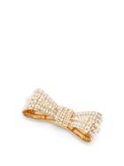 Matchesfashion.com Dolce & Gabbana - Crystal And Faux Pearl Embellished Bow Brooch - Womens - Pearl