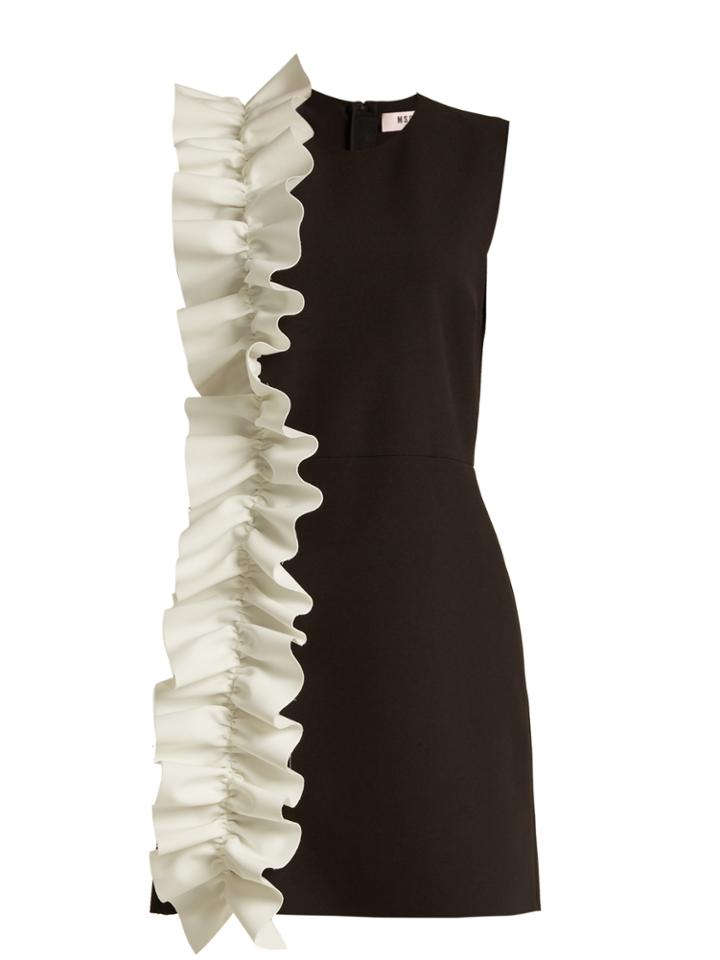 Msgm Ruffled Stretch-crepe Mini Dress