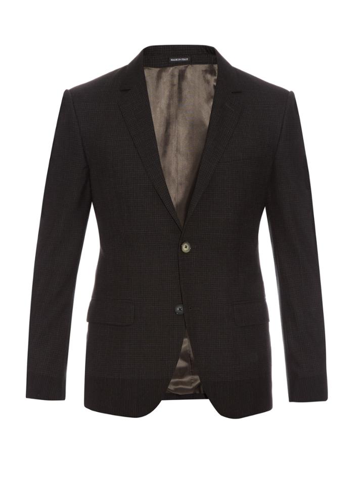 Alexander Mcqueen Micro-checked Notch-lapel Blazer