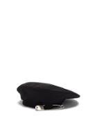 Matchesfashion.com Charles Jeffrey Loverboy - Tamashana Safety Pin-embellished Felt Beret - Womens - Black
