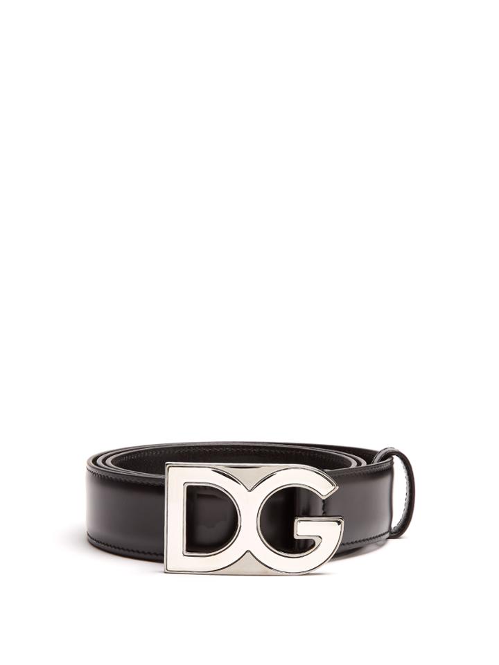 Dolce & Gabbana Dg-buckle Leather Belt
