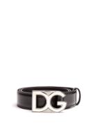 Dolce & Gabbana Dg-buckle Leather Belt