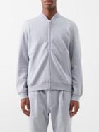 Brunello Cucinelli - Bomber-collar Cotton-blend Jersey Track Jacket - Mens - Grey