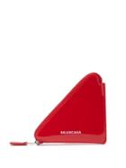 Matchesfashion.com Balenciaga - Triangle Patent Leather Coin Purse - Womens - Red