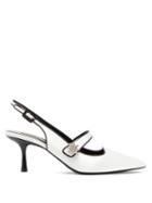 Matchesfashion.com Fabrizio Viti - Davis Crystal-daisy Satin Mary-jane Pumps - Womens - White