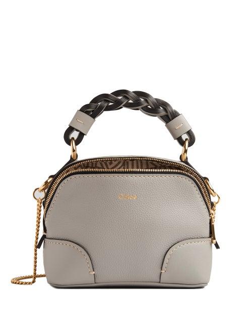 Matchesfashion.com Chlo - Daria Mini Grained-leather Cross-body Bag - Womens - Grey