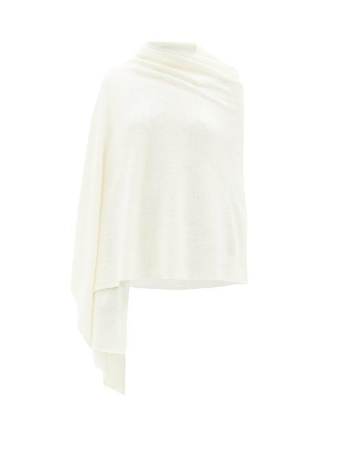Lisa Yang - Paris Asymmetric Cashmere Shawl - Womens - Cream