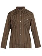 Matchesfashion.com Needles - Striped Shirt - Mens - Brown