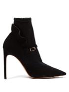 Sophia Webster Lucia Lurex-panelled Suede Ankle Boots