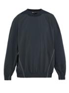 Matchesfashion.com Y-3 - Topstitch Panel Cotton Sweatshirt - Mens - Dark Grey