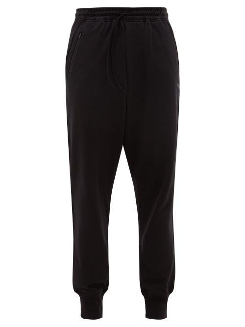 Matchesfashion.com Y-3 - Classic Double Pocket Cotton Jersey Track Pants - Mens - Black