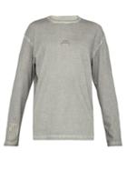 Matchesfashion.com A-cold-wall* - Garment Dyed Long Sleeved Cotton T Shirt - Mens - Light Grey